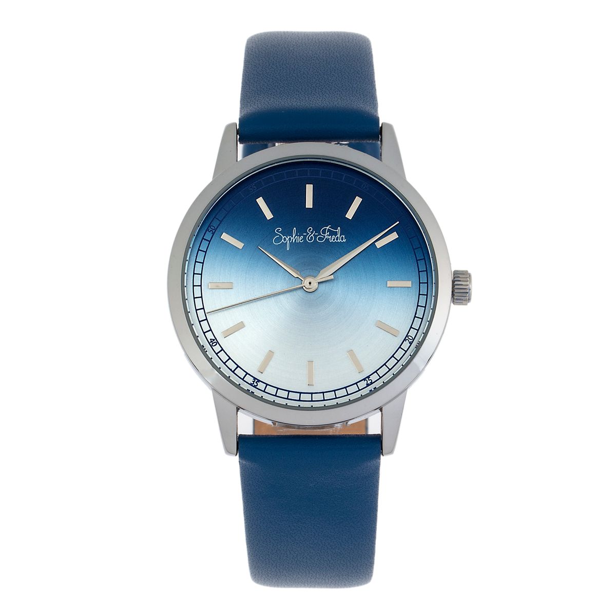 Sophie and Freda™ San Diego Leather Band Watch, 36mm - Blue