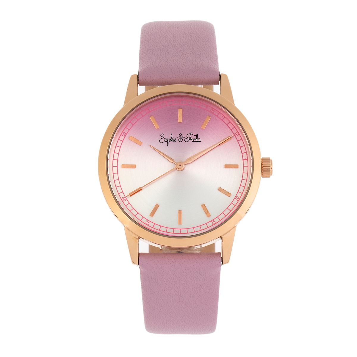 Photos - Wrist Watch Sophie & Freda Sophie and Freda™ San Diego Leather Band Watch, 36mm - Pink