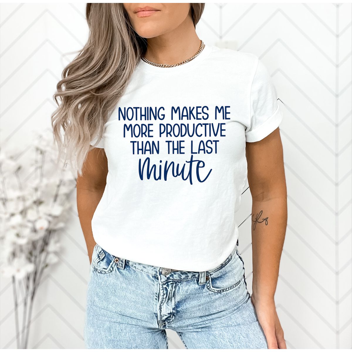 Womens Last Minute TShirt Perfect for Procrastinators  3XL  White