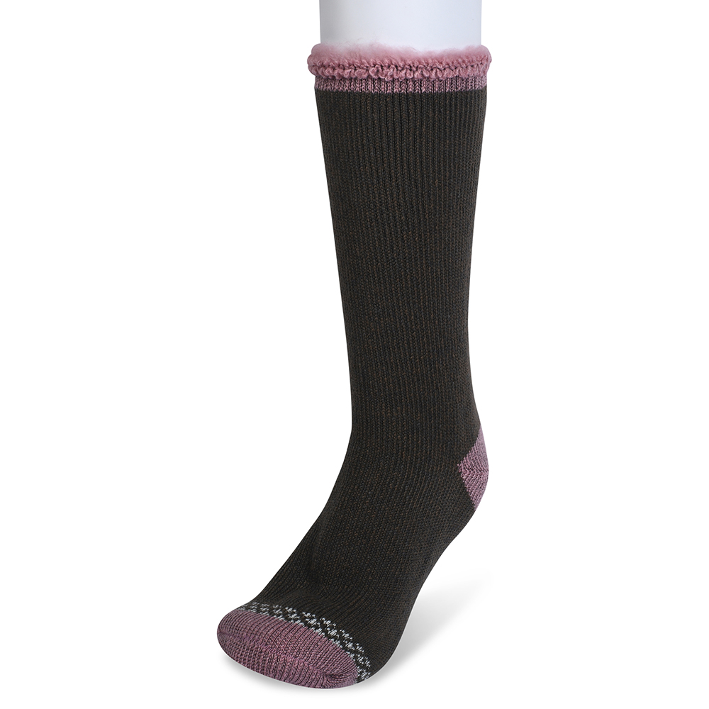 GaaHuu Women's 4x Brushed 2.7TOG Thermal Socks - brown