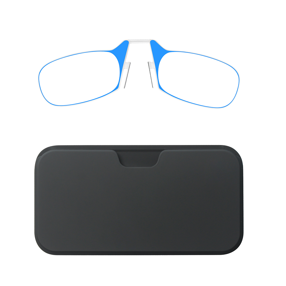 Ultra-Thin Bendable & Portable Reading Glasses + Pouch for Phone - Compact Reading Glasses Blue +3.00