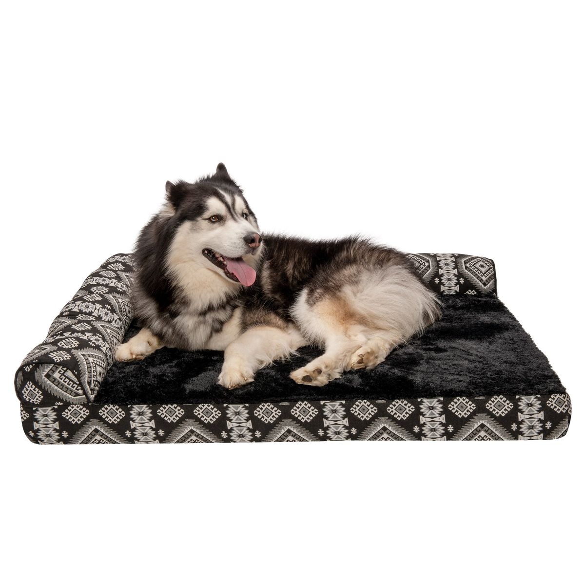 Photos - Bed & Furniture Furhaven Pet Products Deluxe Southwest Chaise Lounge Dog Bed - Memory Foam