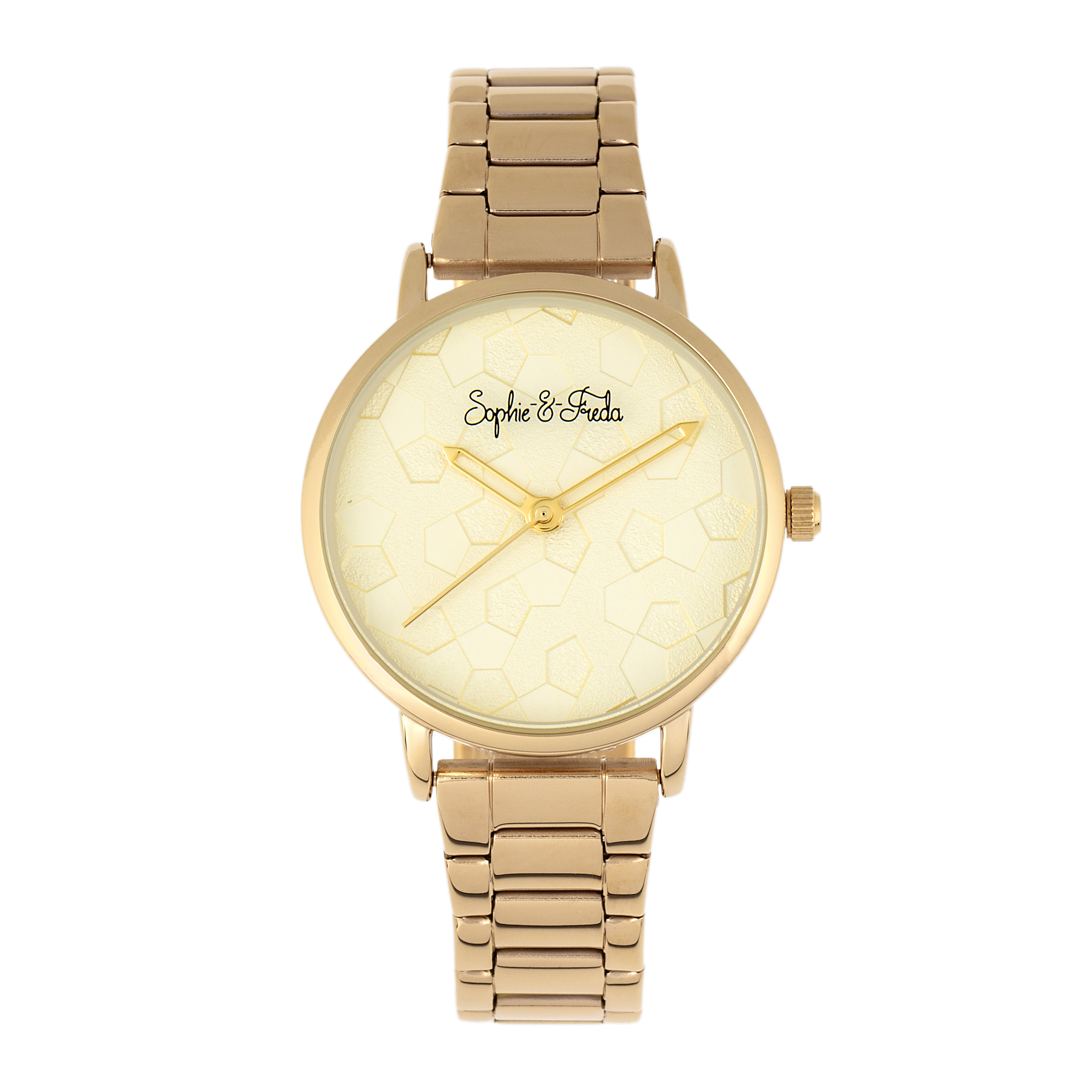 Sophie & Freda™ Breckenridge Watch with Leather or Stainless Steel Strap - Gold Bracelet