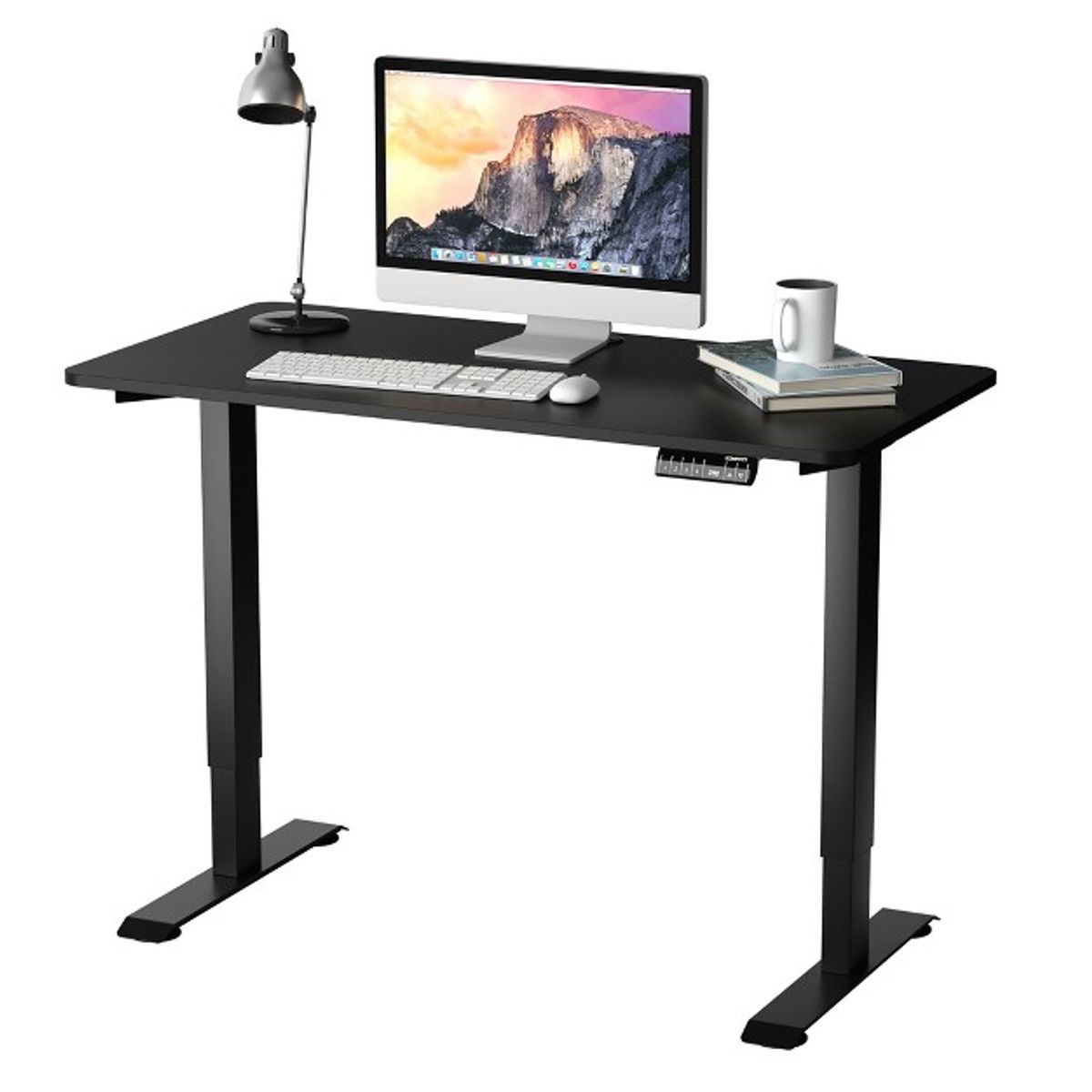 Photos - Office Desk Goplus 48-Inch Electric Height-Adjustable Standing Desk with Control - Electric Desk BK HW67581BK+ 
