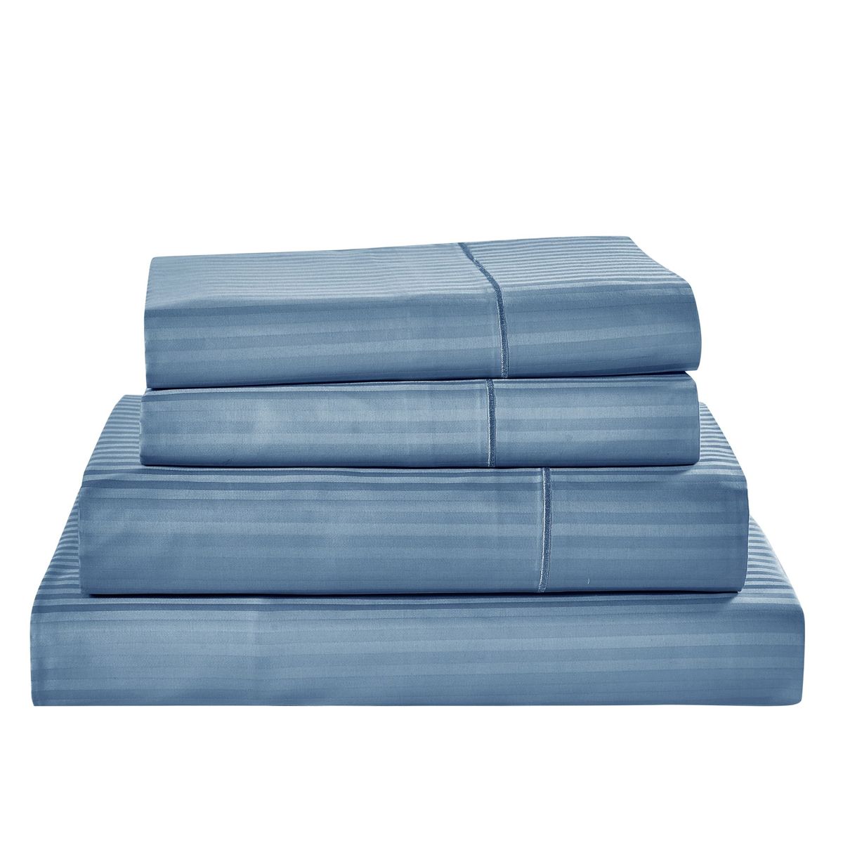 Kathy Ireland&reg; 500 Thread Count Damask Stripe Sheet Set - Queen - Classic Blue