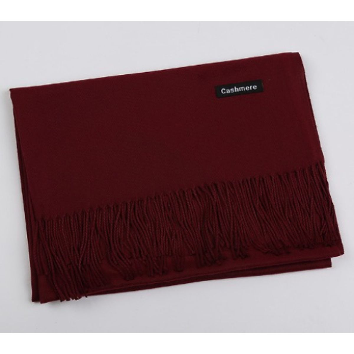 Unisex Cashmere Pashmina Wool Scarf - Burgundy