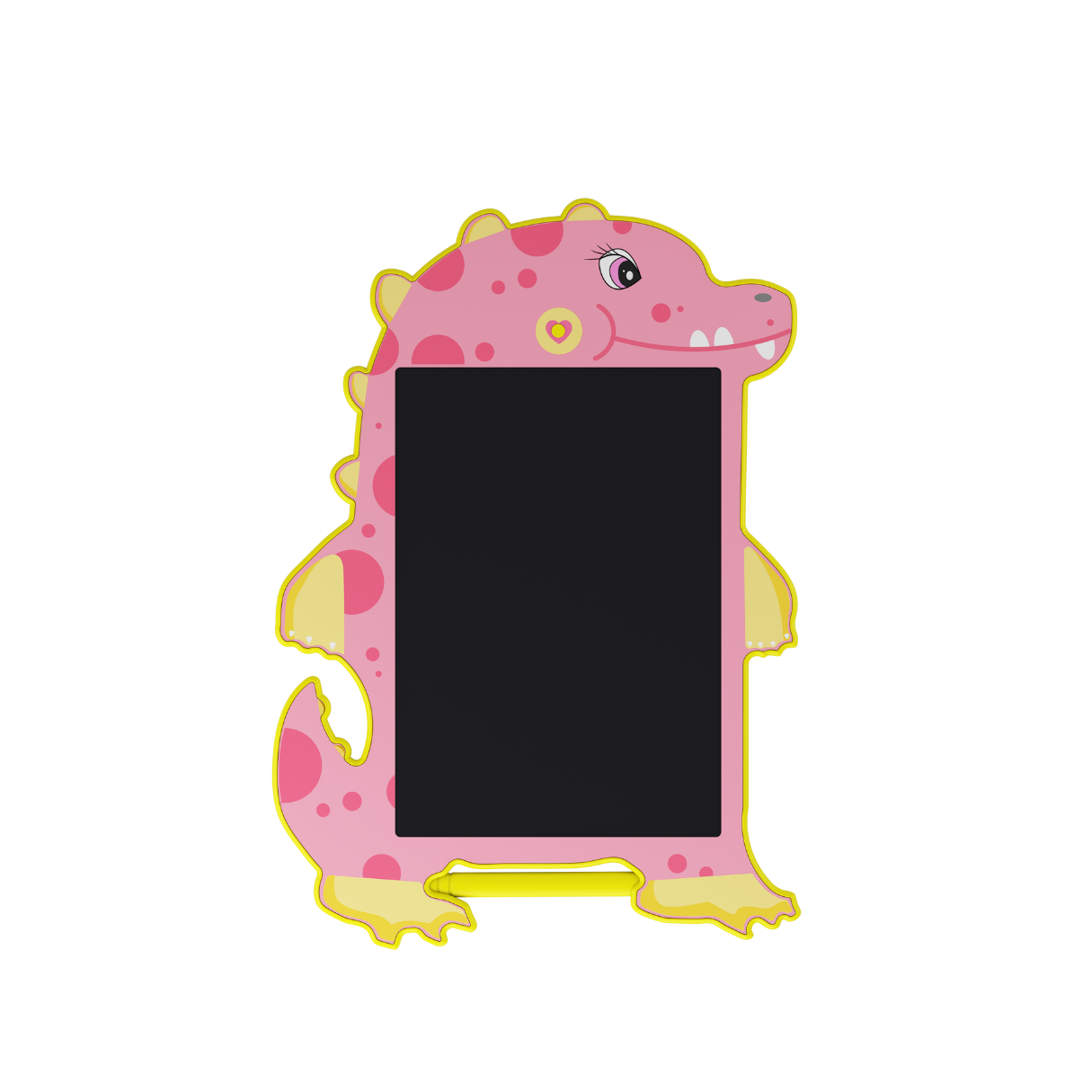 Waloo Dinosaur 8.5" LED Writing Tablet for Creative Kids - 8.5 Inch Dino Writing Tablet Pink