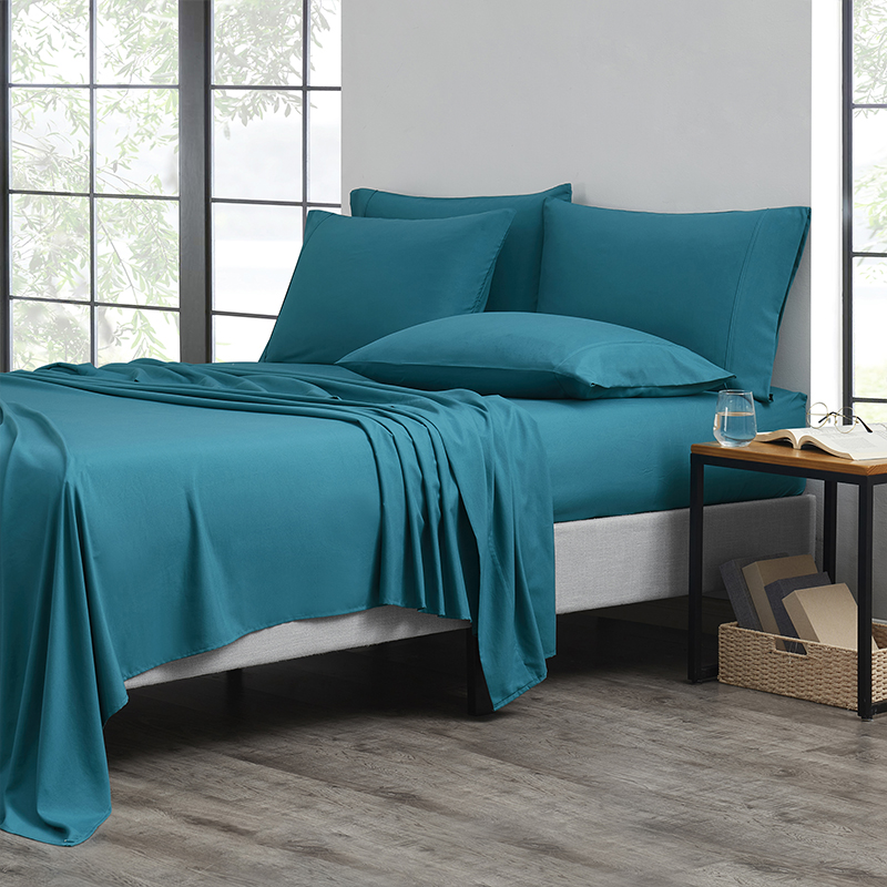 2,000-TC Bamboo Blend 6-Piece Sheet Set with Deep Pockets - Twin - Teal