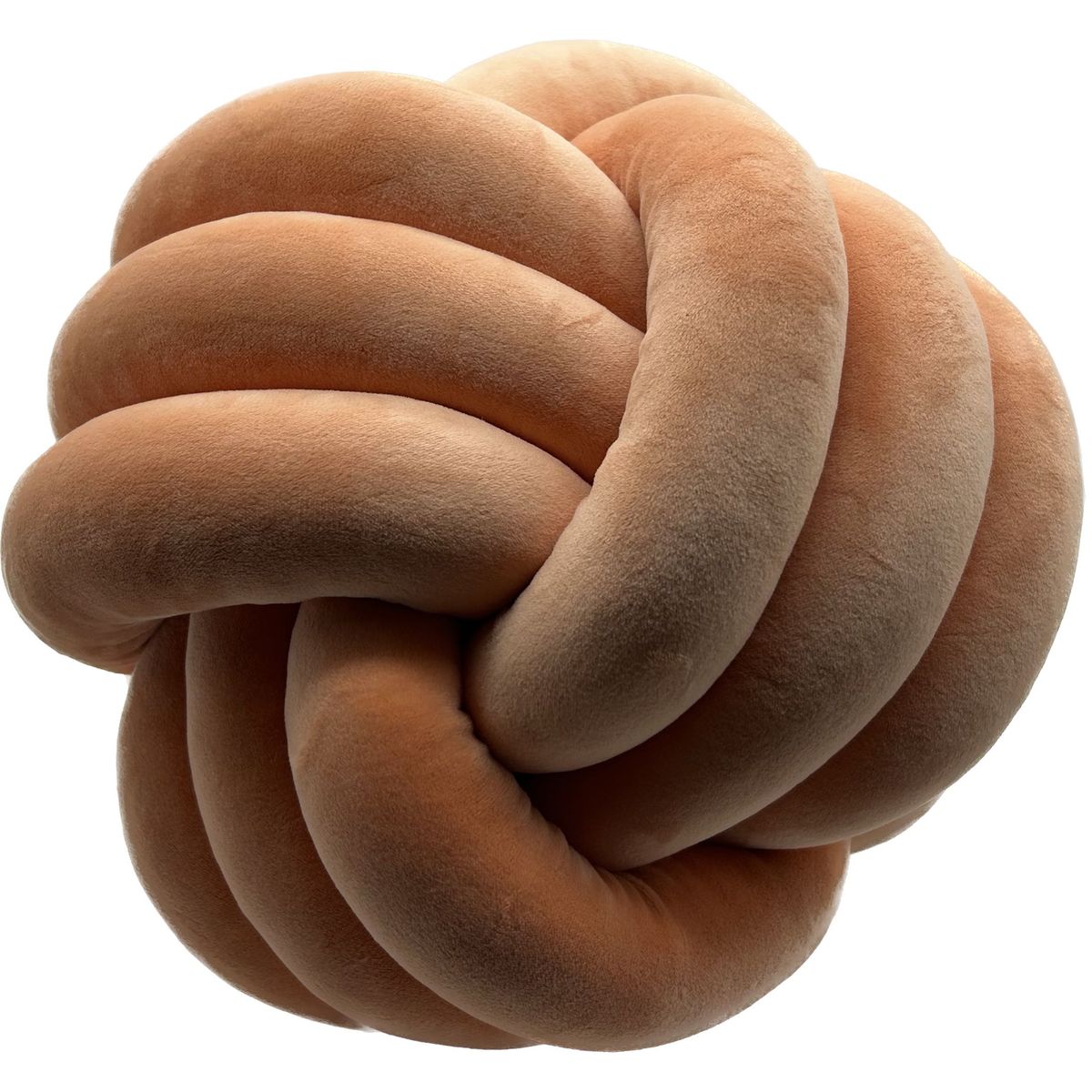 Soft Plush Knot Throw Pillow - ORANGE