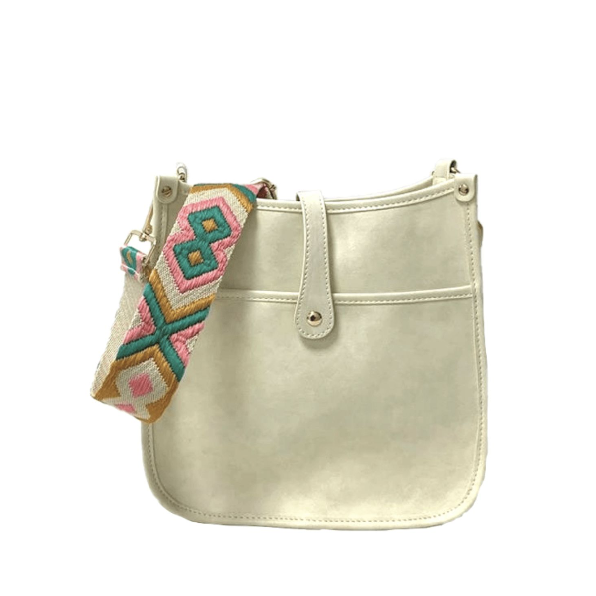 Emmy Courier Choose Your Strap  Cream  BlackRed Bee