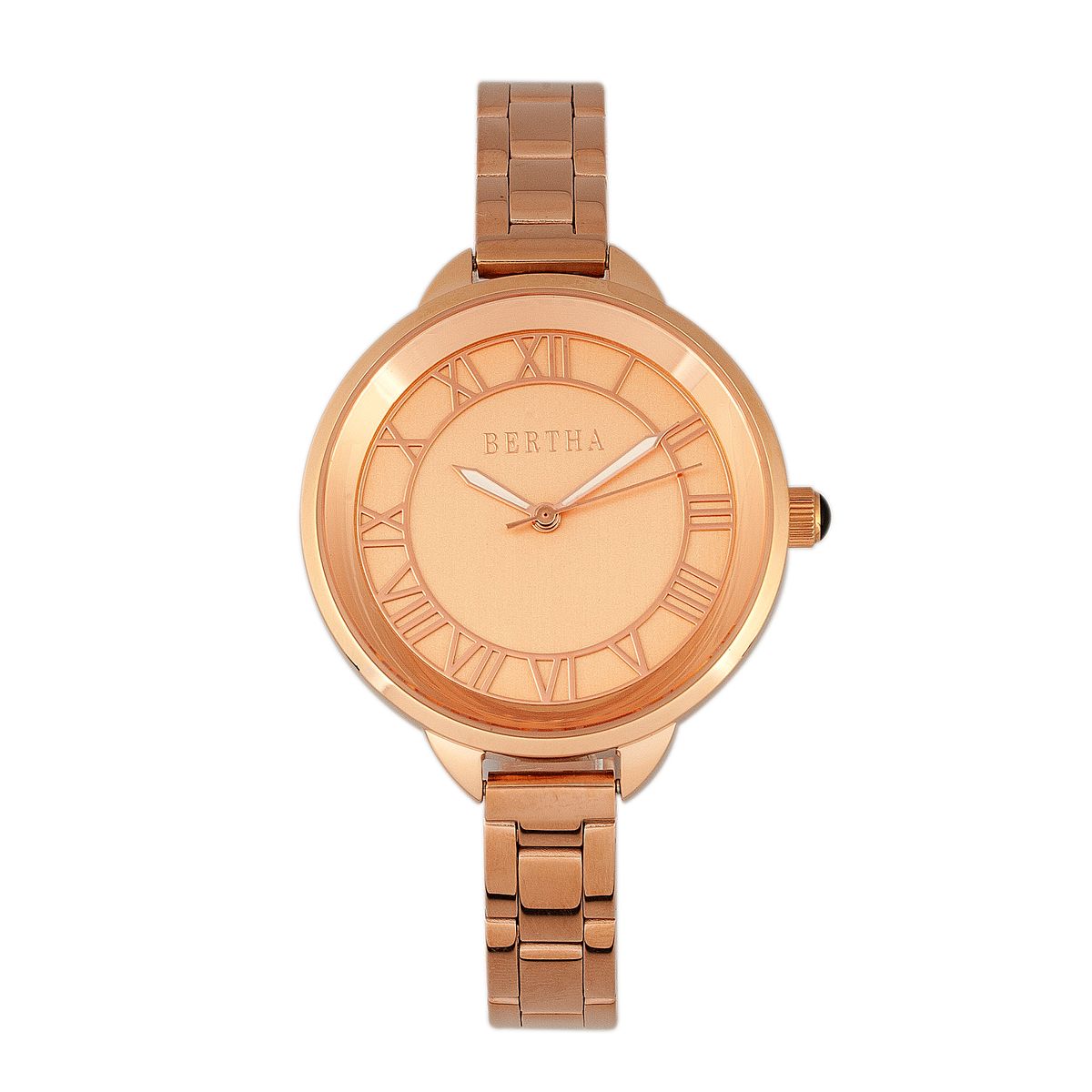 Bertha Madison Sunray-Dial Bracelet Watch for Women - Rose Gold