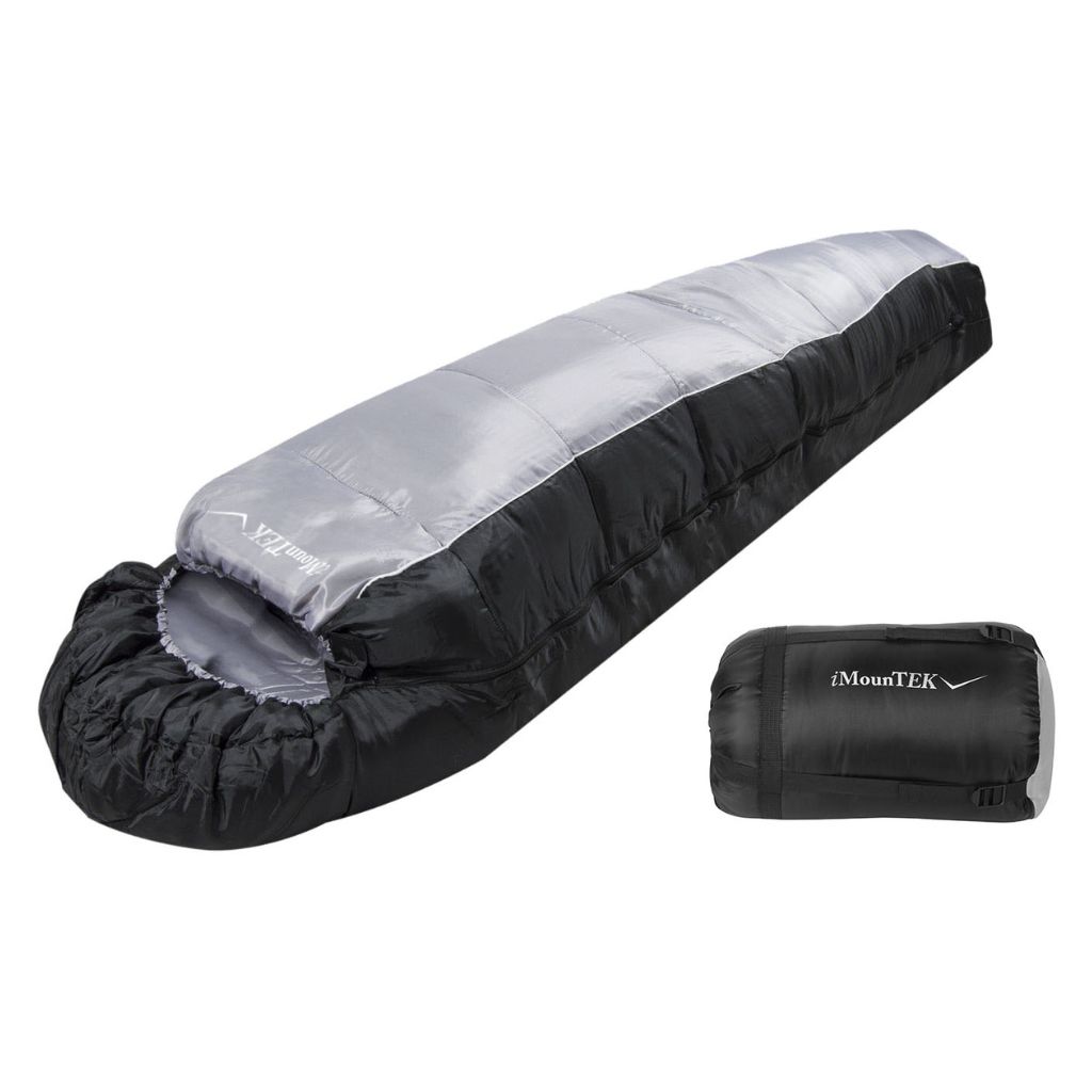 Photos - Sleeping Bag iMounTEK Mummy  - Black HGCAMPINGSLEEPBAGGPCT1239 (BLK/GRY)