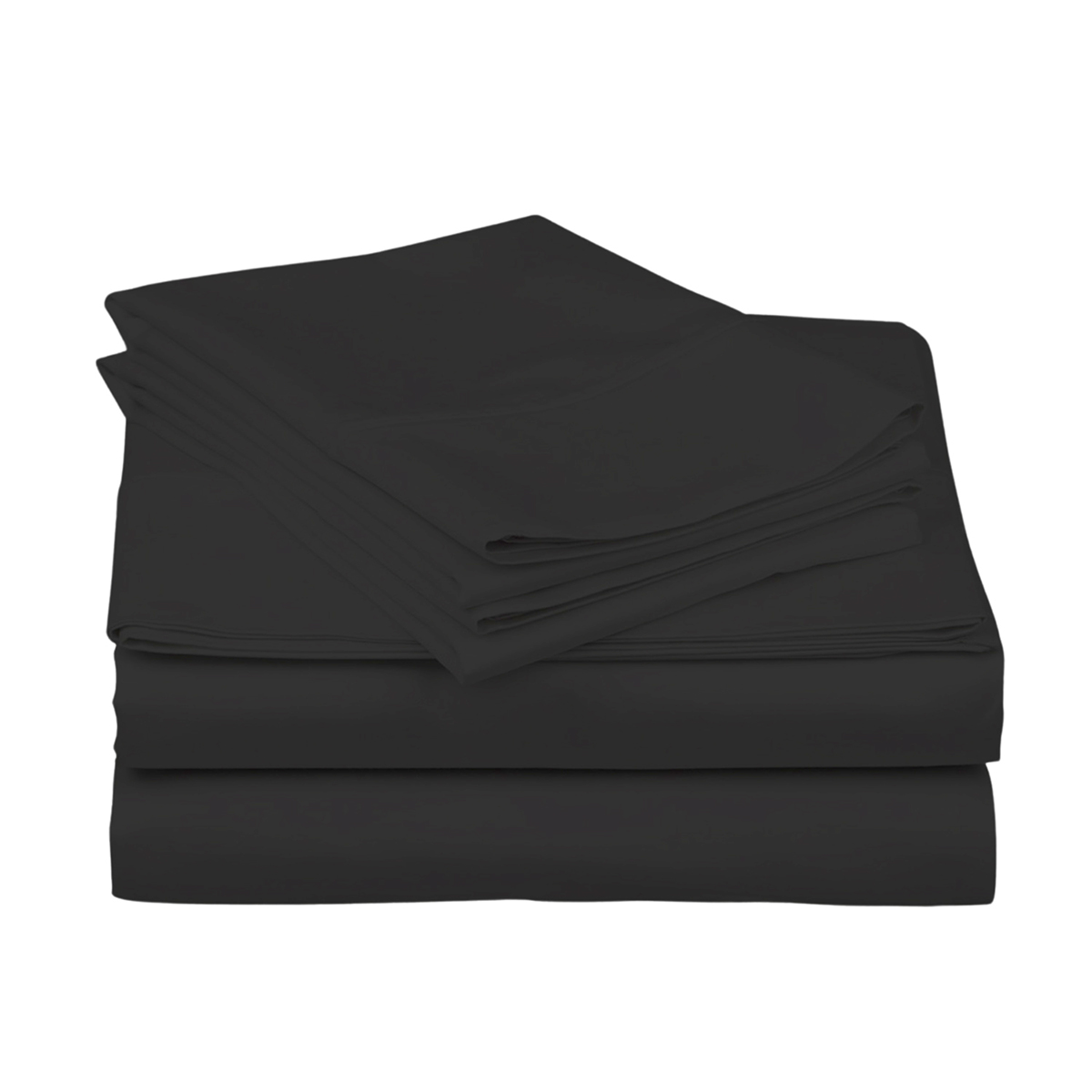 Photos - Bed Linen Luxury Home 1800 Thread Count Sheet Set with Deep Pockets - Black - California King LH-1800BTC-4PC-BLA-CK(4-Piece)