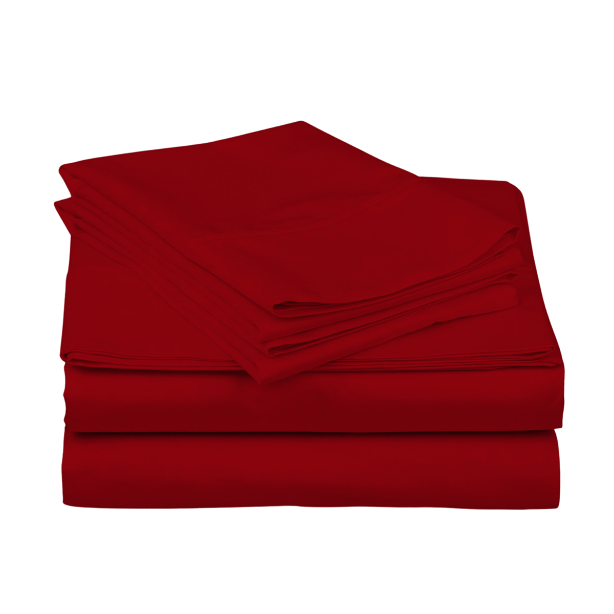 Photos - Bed Linen Luxury Home 1800 Thread Count Sheet Set with Deep Pockets - Burgundy - King LH-1800BTC-4PC-BUR-K(4-Piece)