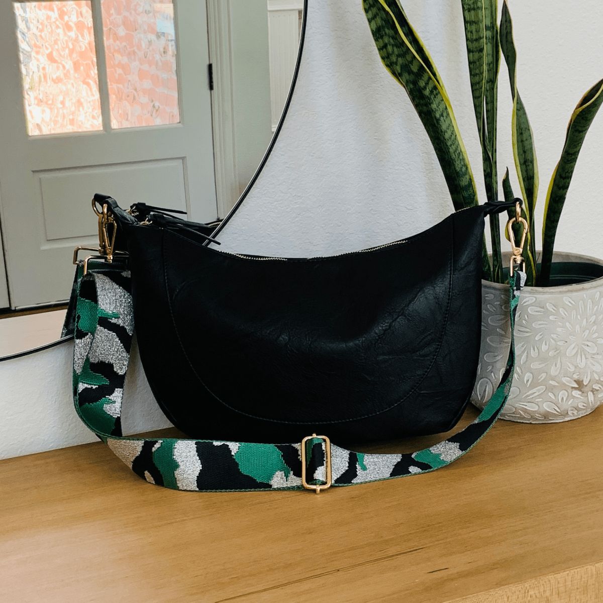 Alexia Handbag Choose Your Strap  Black  BurgundyCream Aztec