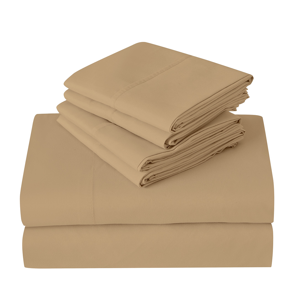 Kathy Ireland® 6-Piece Brushed Microfiber Sheet Set - Queen - Fawn