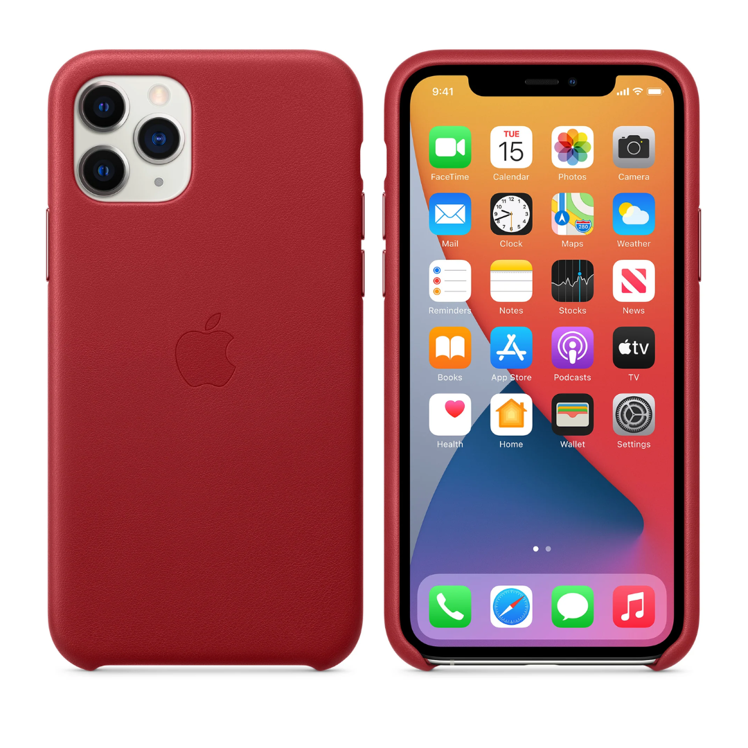 Apple Leather Case for iPhone 11 Pro - Red