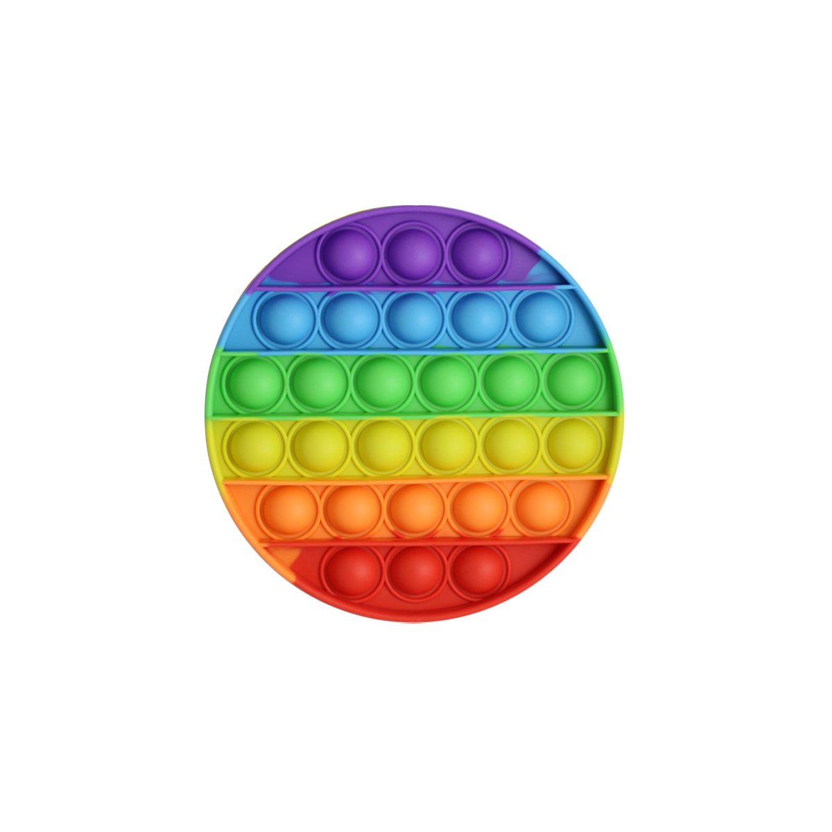 Photos - Role Playing Toy Fenzer Anti-Stress Rainbow Bubble Pop-It Fidget Toy  - (1 Pack) Rainbow Bubble Popper Toys MX0029(1- to 5-Pack)