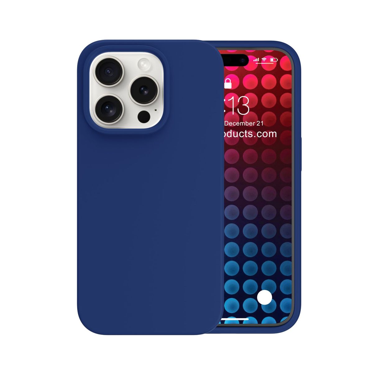Photos - Case Waloo Products Silicone Cases with MagSafe for Apple iPhone 15 - iPhone 15 Plus / Navy W-11206