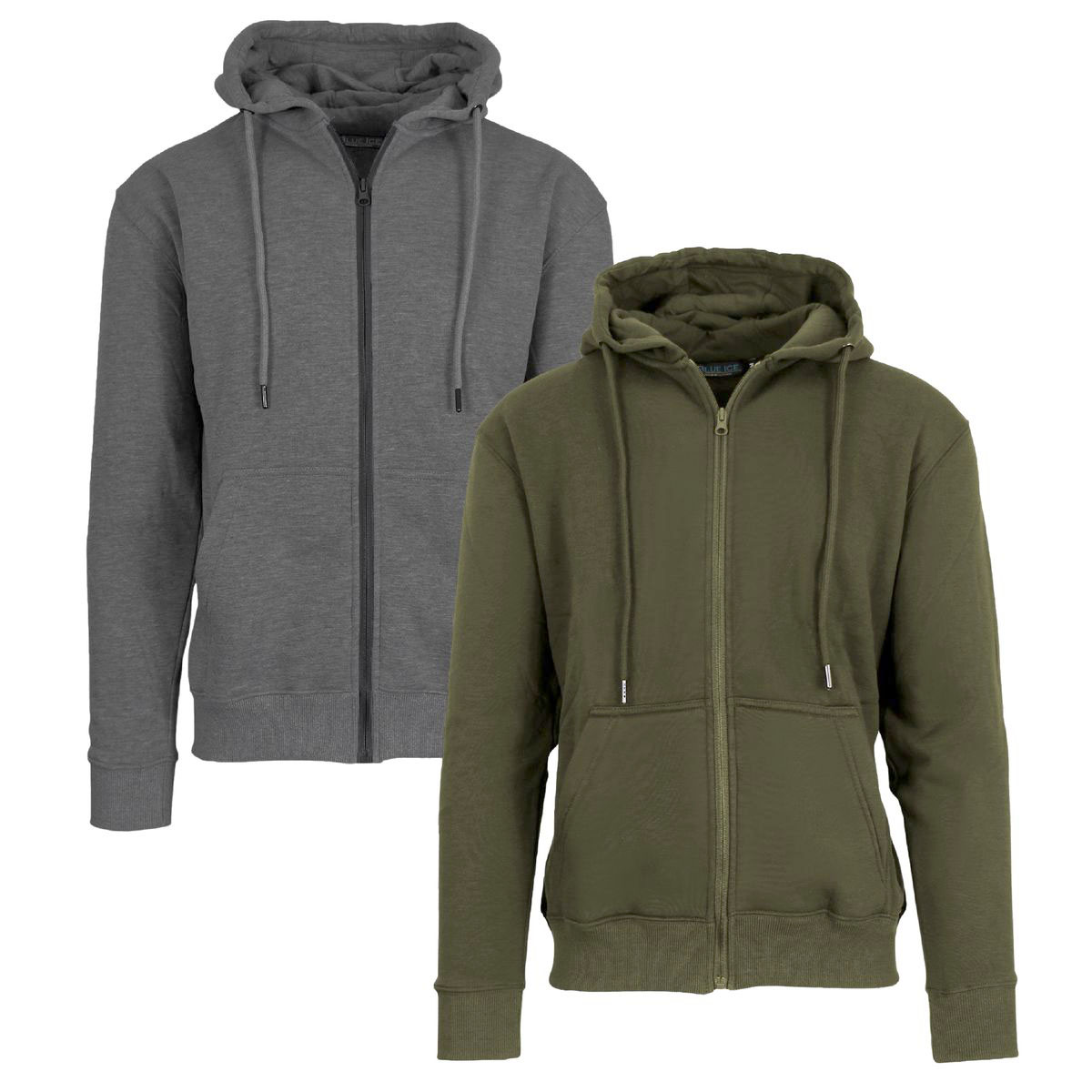 Men’s Fleece-Lined Full-Zip Hoodie (1- to 3-Pack) - J/MFH-700/ CH-OL/L