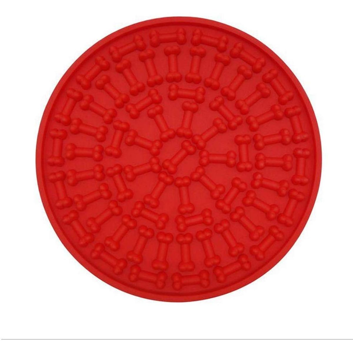 Photos - Dog Toy Threaded Pear Threaded Pear Dog Distraction Lick Mat - Red LICKMATRED