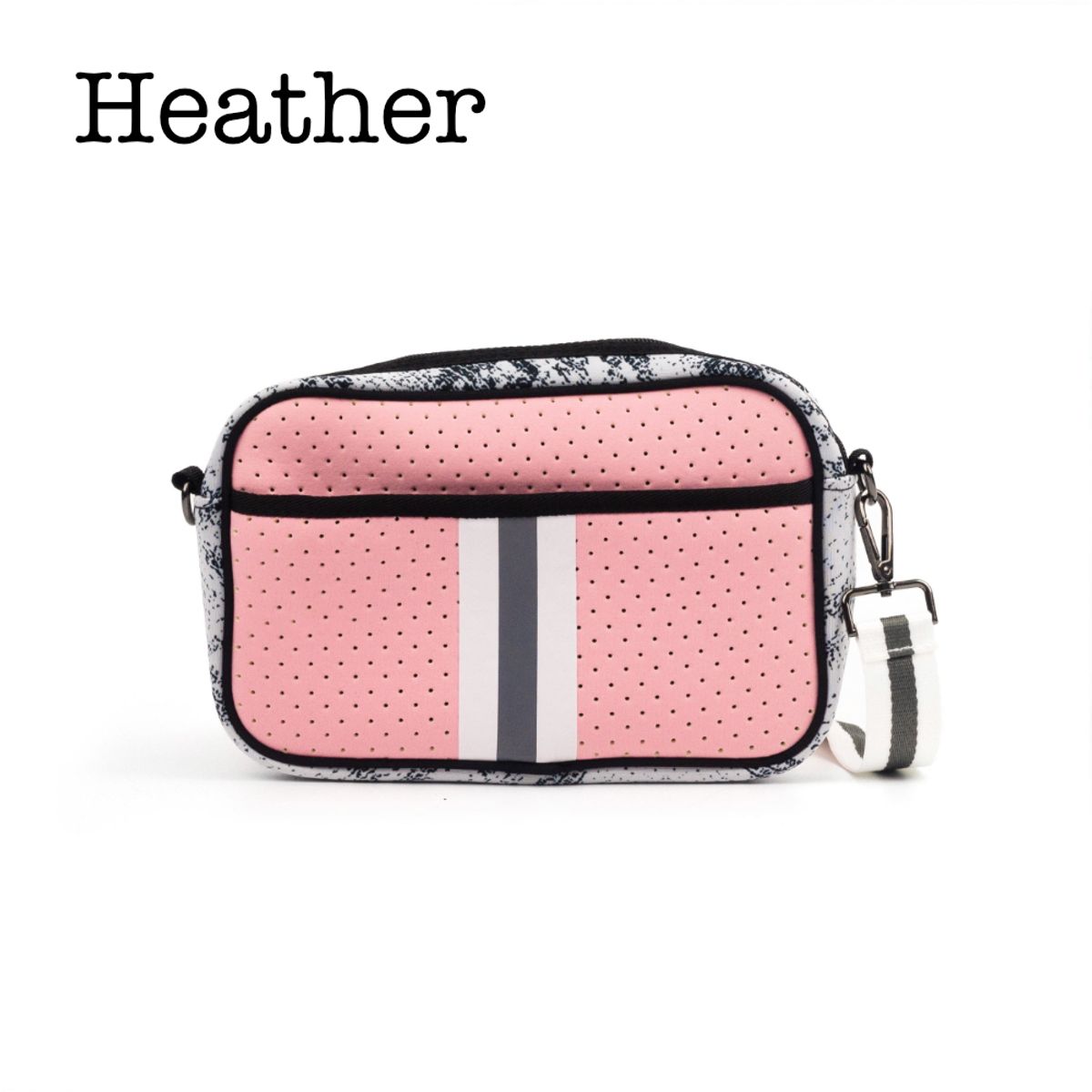 Neoprene Compact Crossbody  Heather