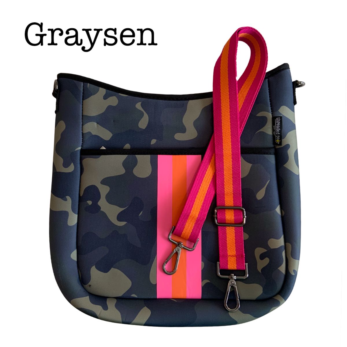 Neoprene Messenger Bag  Graysen