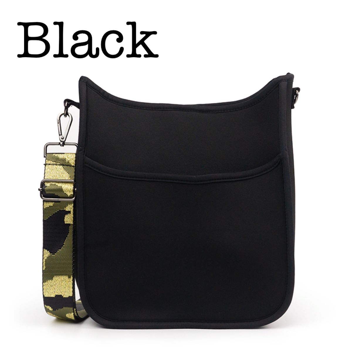 Neoprene Messenger Bag  Black