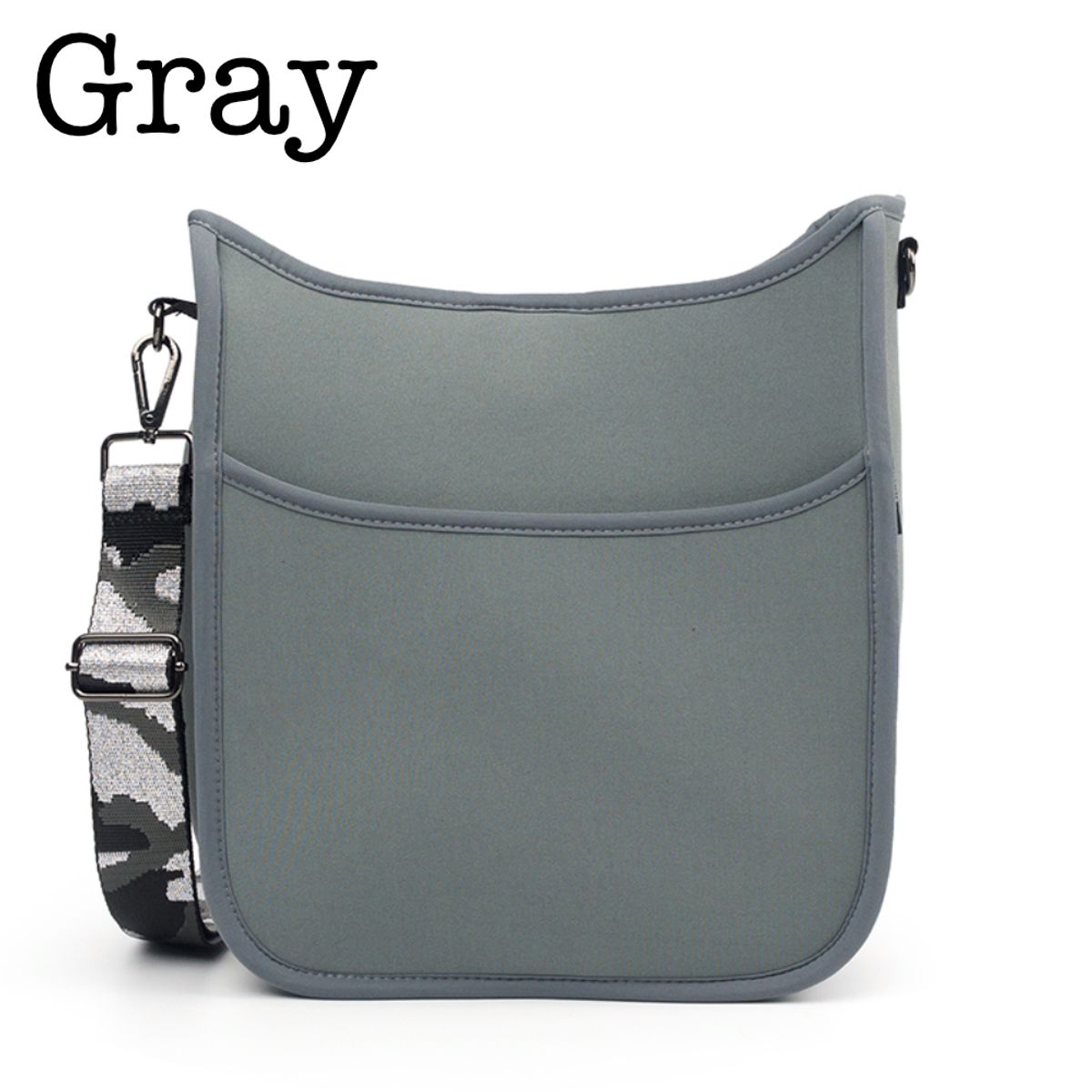 Neoprene Messenger Bag  Gray