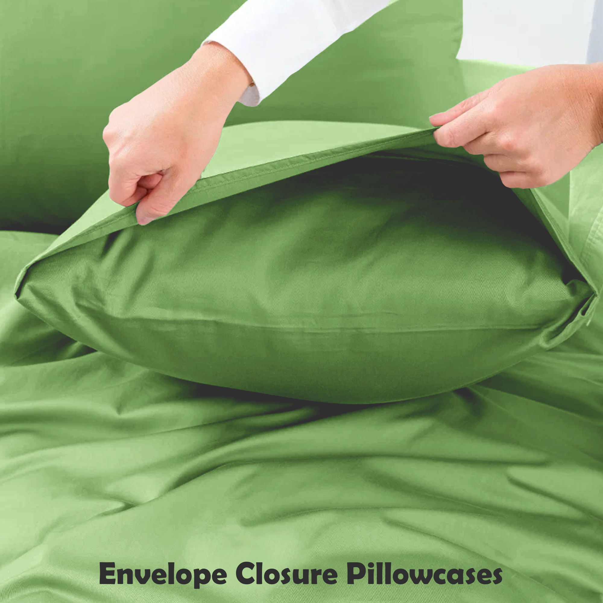 4-Piece Rayon from Bamboo Cooling Wrinkle-Resistant Bedding - CAL-SAGE