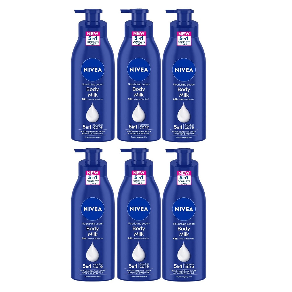 Nivea® Nourishing Body Milk Lotion for Dry Skin (3- or 6-Pack) - 6 pack