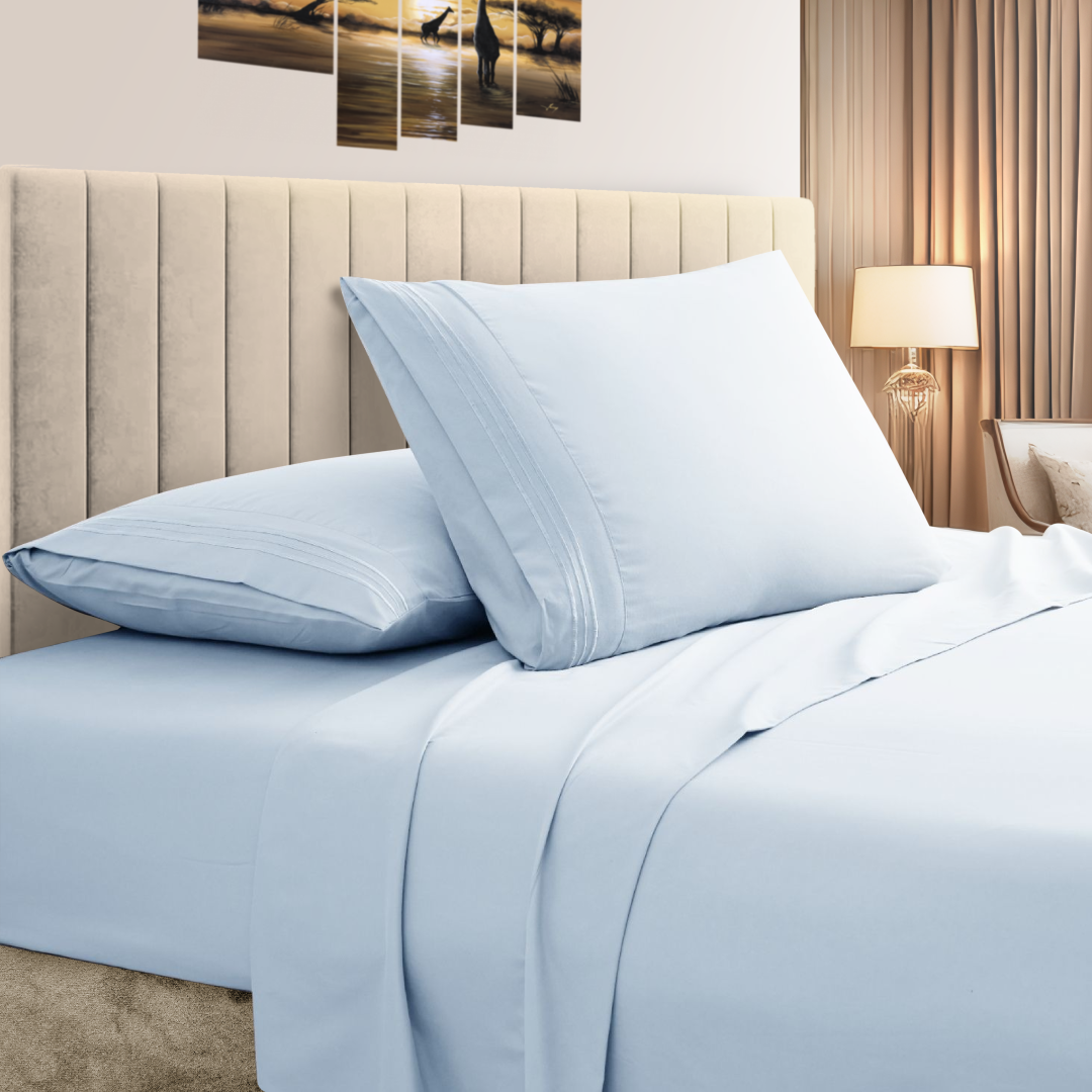 Bamboo Comfort&reg; 3-Line Bamboo Sheet Set - Twin - Aqua