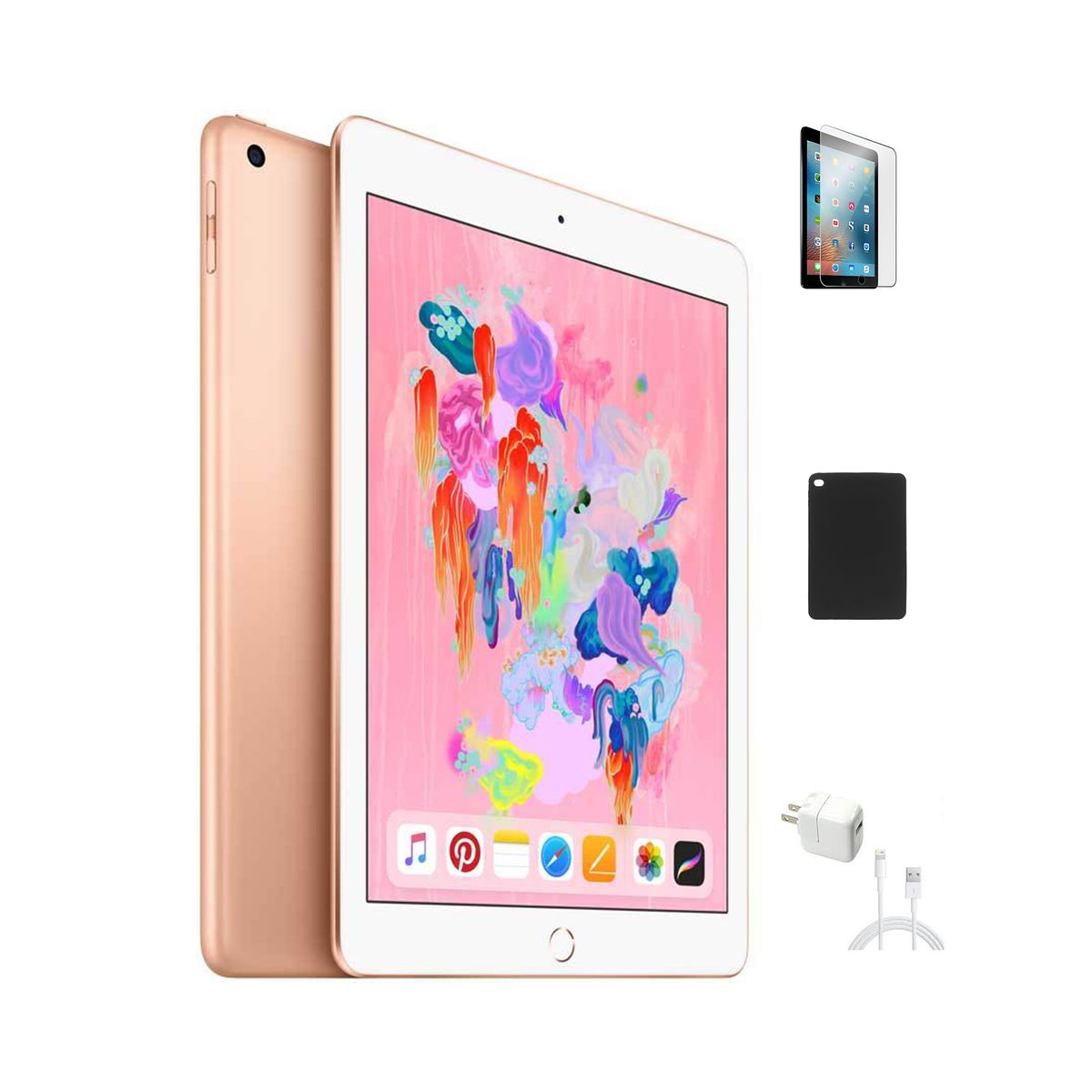 Apple® iPad - 6th Gen, 128GB, Wi-Fi Only Bundle (2018 Release) - 128GB , Gold , Wi-Fi
