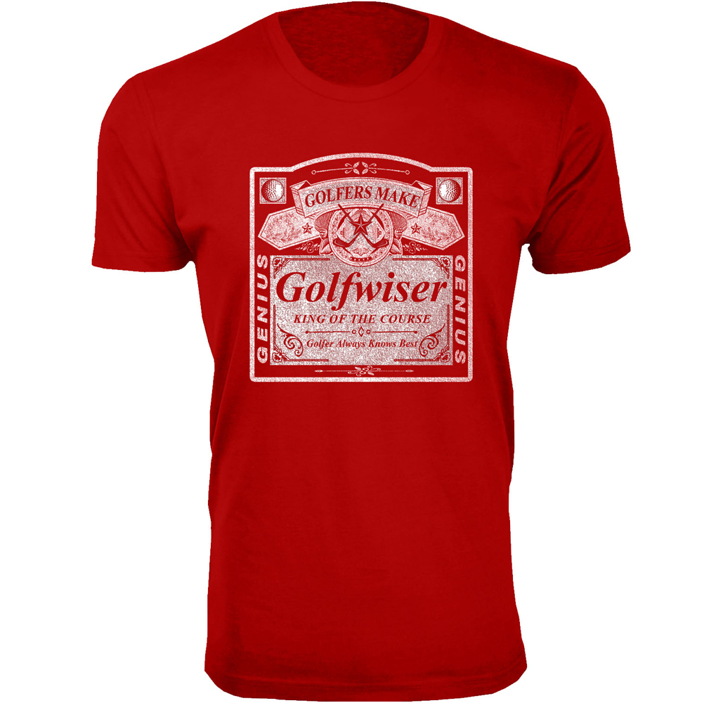 Men's Funny Golf T-Shirts - Golfwiser - Red / 2XL