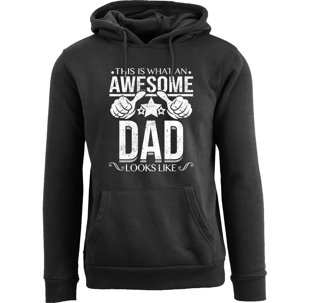 Men's Awesome Dad/Grandpa Pull-Over Hoodie - Dad - Black / L
