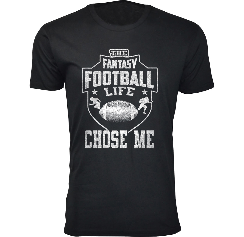 Men's Fantasy Football T-Shirt - The Fantasy Football Life Chose Me - Black / XL