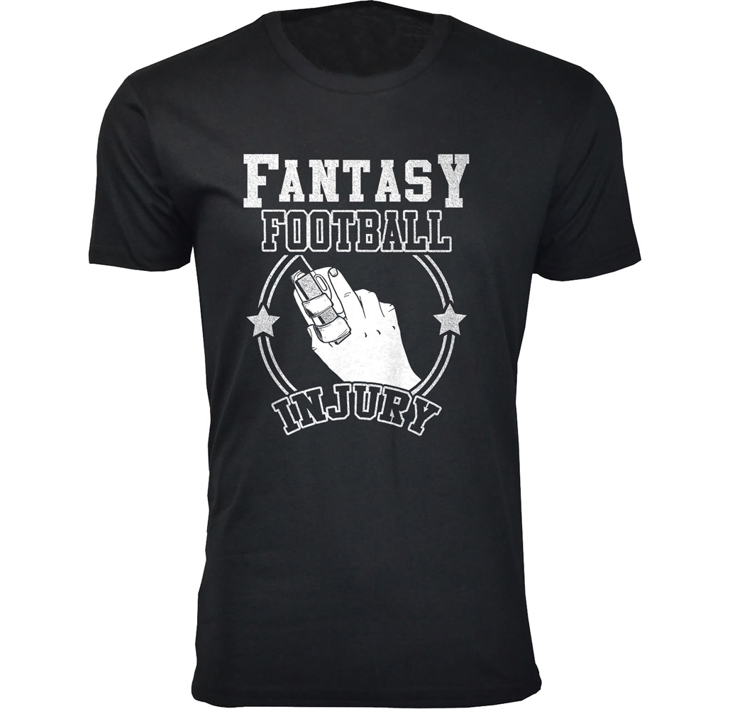 Men's Fantasy Football T-Shirt - Fantasy Football Injury - Black / XL