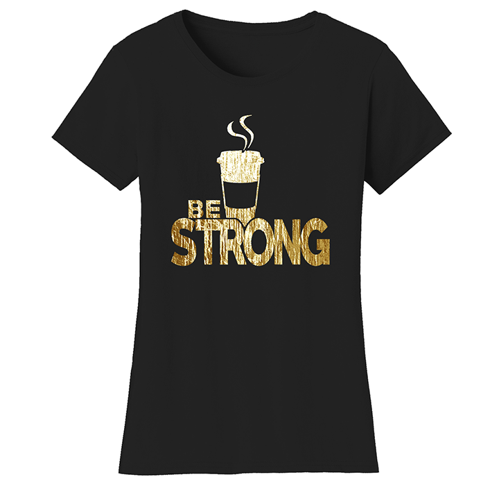 Women’s Coffee Themed Funny T-Shirts - BSC- B & G Print - S