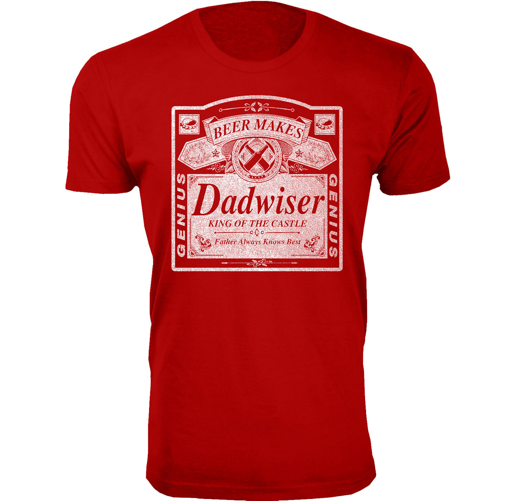 Men's Dad Theme T-shirts - Men's Best Father's Day T-shirts Ever - Dadwiser - Red / M