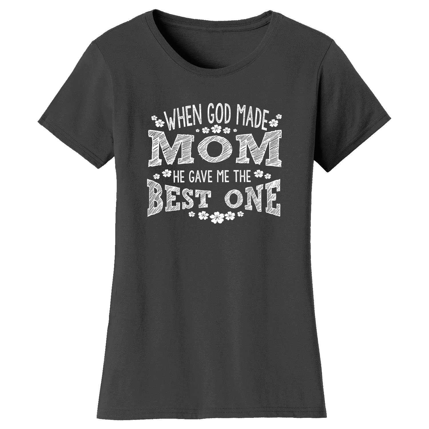 Women's Greatest Blessing T-Shirt - Best one Mom - Charcoal / L