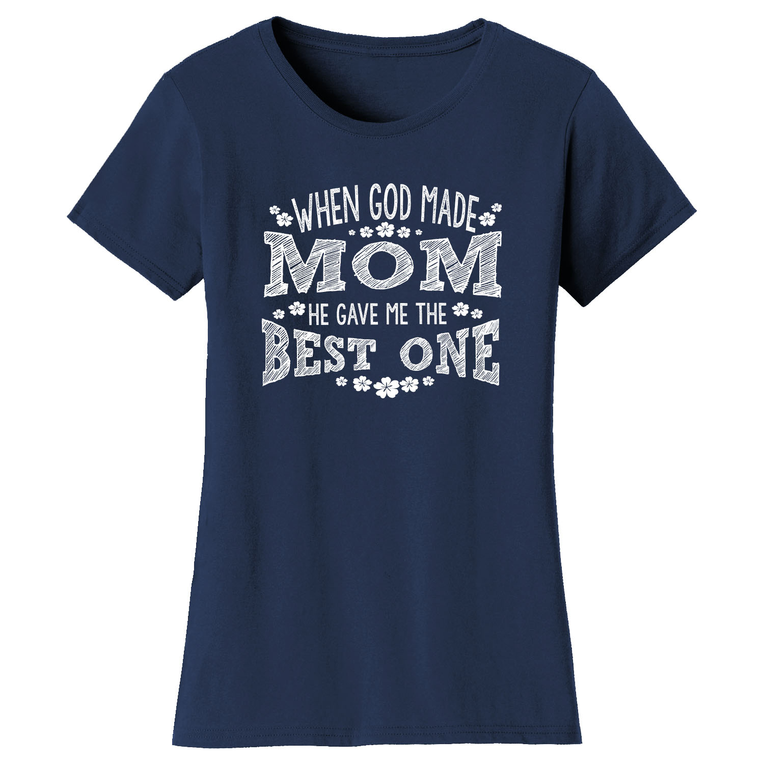 Women's Greatest Blessing T-Shirt - Best one Mom - Navy / L