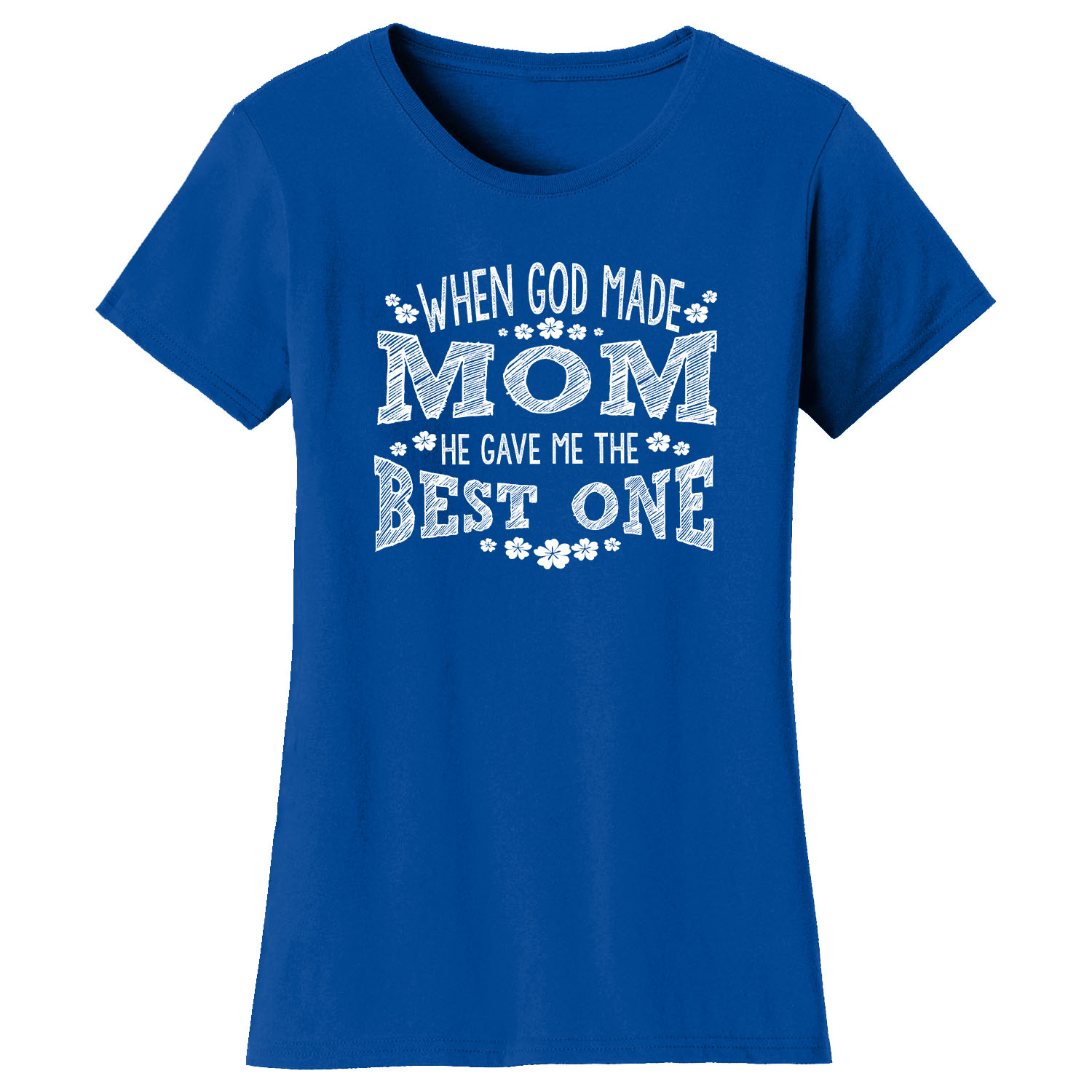 Women's Greatest Blessing T-Shirt - Best one Mom - Royal Blue / L