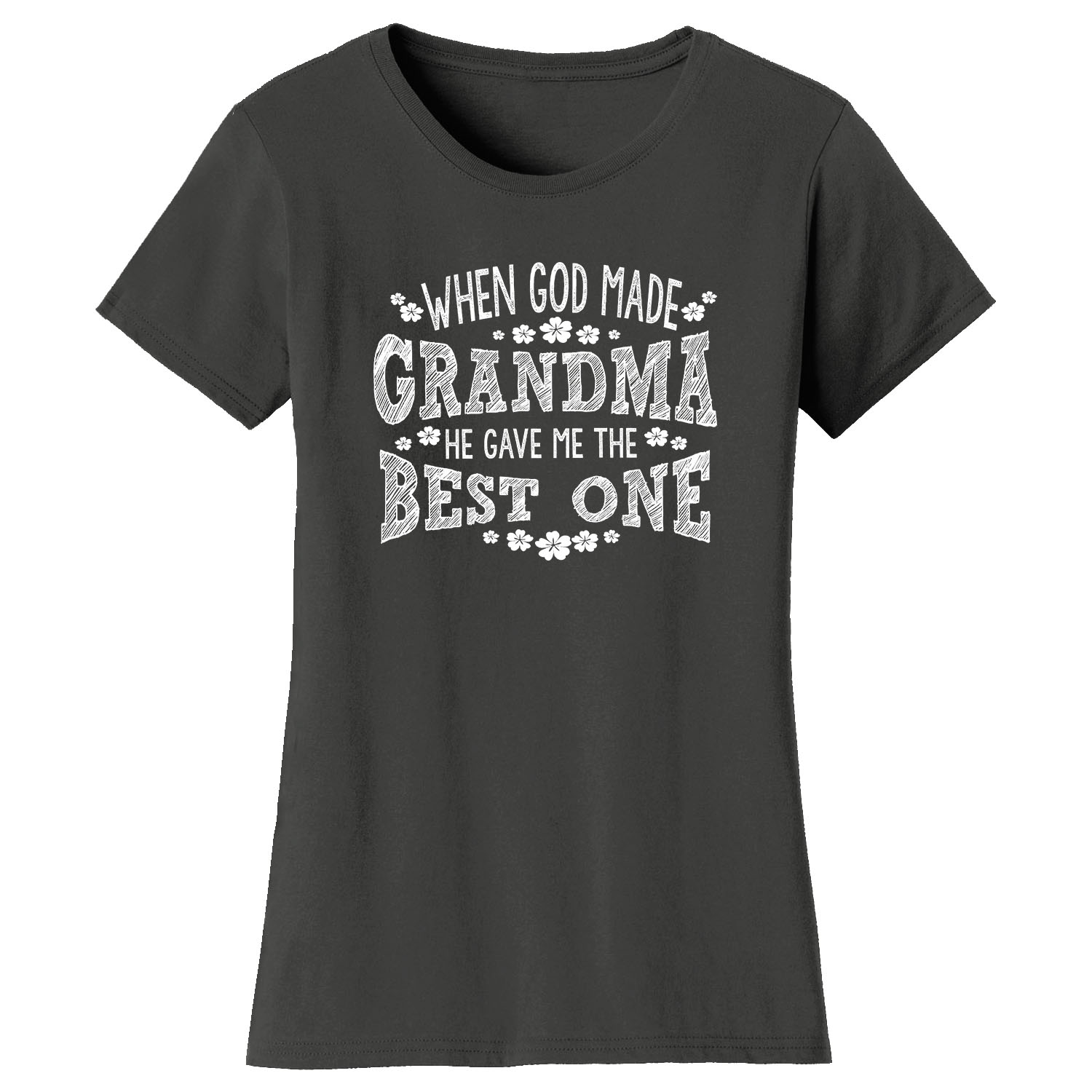 Women's Greatest Blessing T-Shirt - Best one Grandma - Charcoal / L