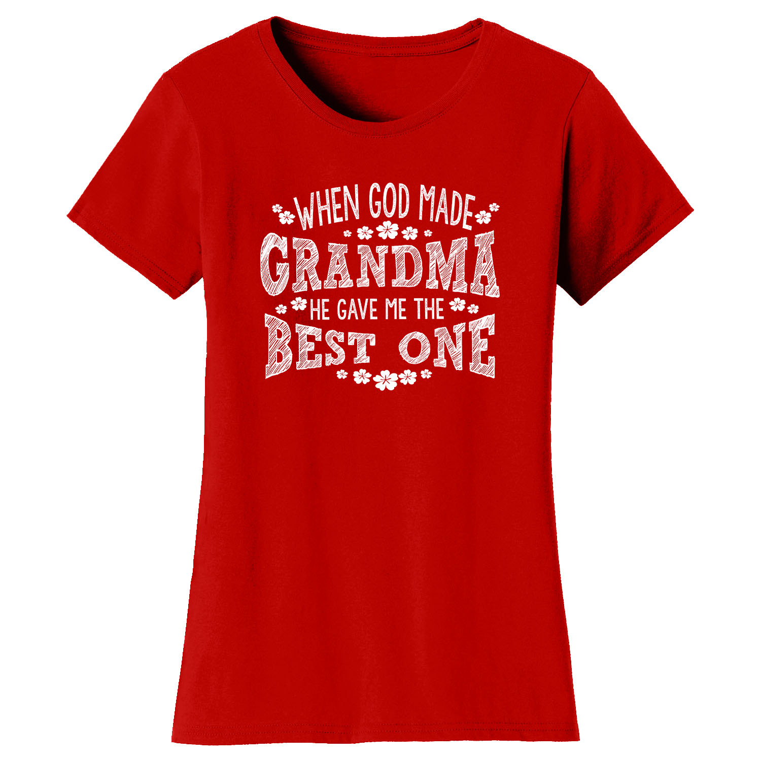 Women's Greatest Blessing T-Shirt - Best one Grandma - Red / L