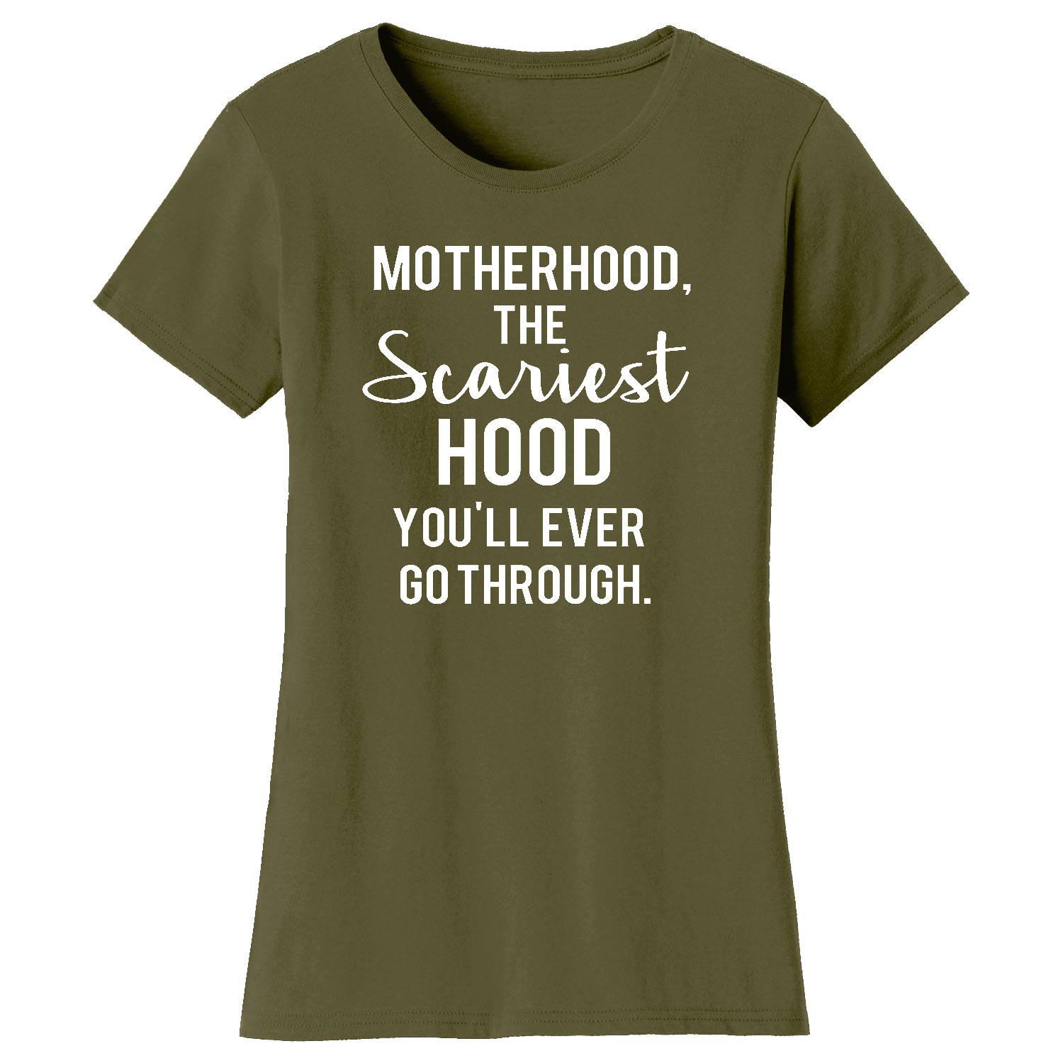 Mama Bear Mom Themed T-Shirts - Scariest - Military Green / M