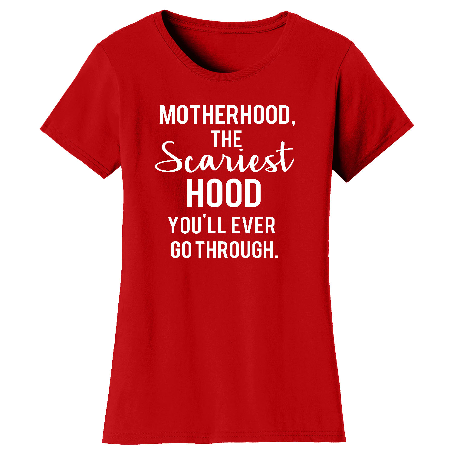 Mama Bear Mom Themed T-Shirts - Scariest - Red / L