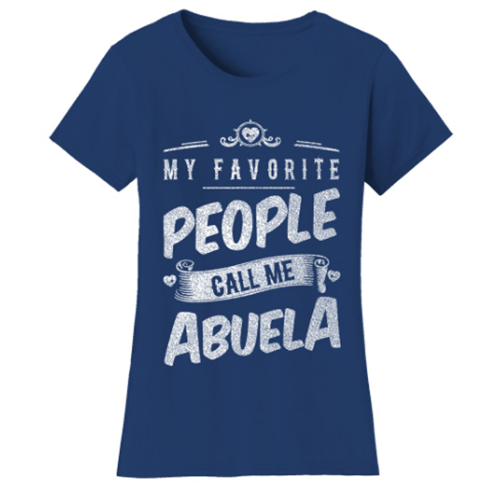 Women’s "My Favorite People Call Me" T-Shirt - Abuela - Navy / 2X-Large
