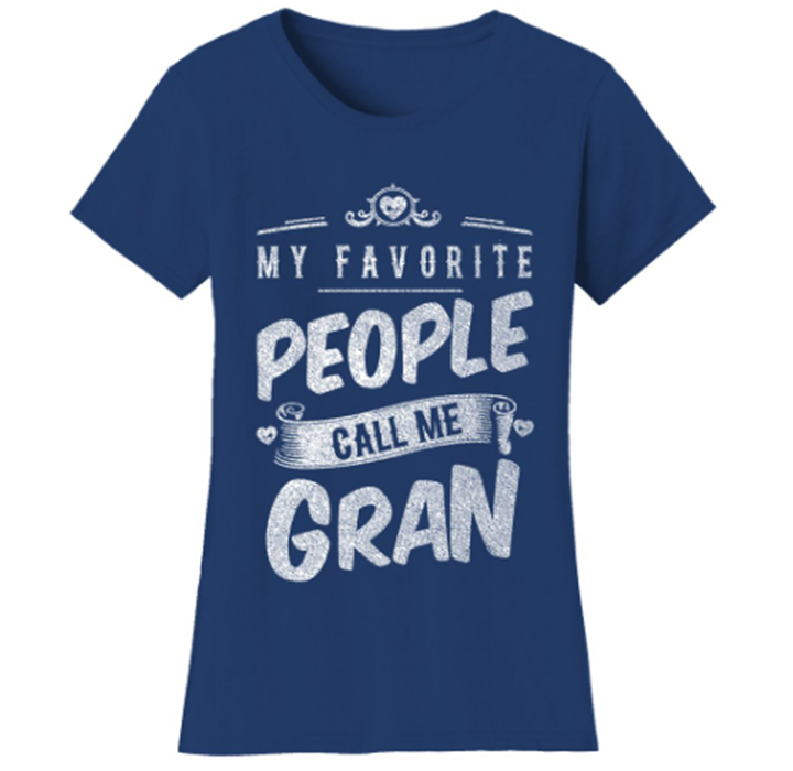 Women’s "My Favorite People Call Me" T-Shirt - Gran - Navy / Large