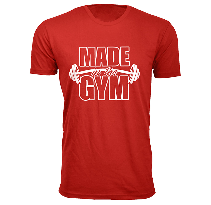 Mens Made in the Gym and Train Insane Tshirt  Made in The Gym  Red  XL
