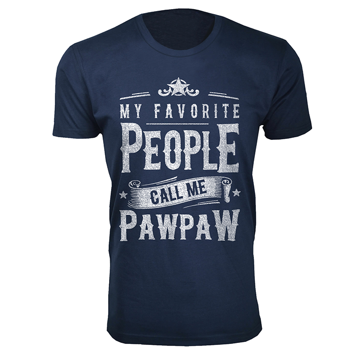 Men’s "My Favorite People Call Me" T-Shirt - Pawpaw - Navy / X-Large